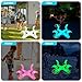 Tepoal Inflatable Pool Ring Toss Games Toys with Colorful Lights, Floating Solar Powered Moon Swimming Pool Toys with 6 Pcs Rings, Toddler Pool Floats Water Game for Kids Adults Summer Pool Party