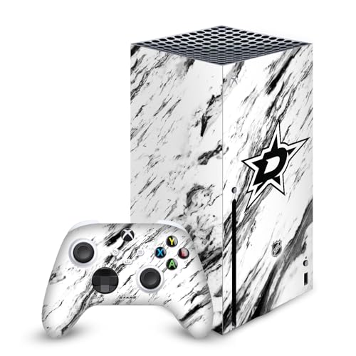 Skin Xbox Series X NHL Dallas Stars Autocollant Vinyle Marbre pour Console Gamin