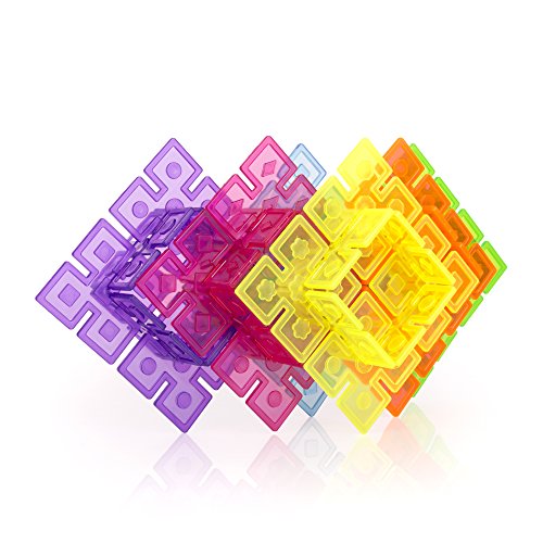 image for Guidecraft Interlox Squares - 96 Piece Set Interlocking Construction T
