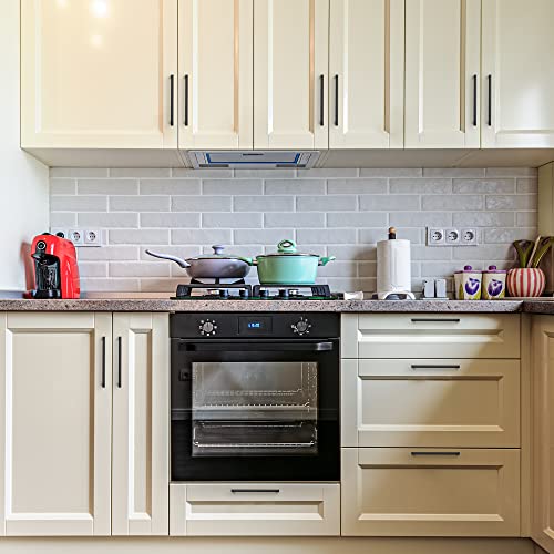 Image of Ravinte 10 Pack Matte Black Cabinet Pulls, 6-1 /4 Inch (160mm) Hole Center Slim Kitchen Handles, Square Drawer Pulls for Cabinets & Cupboards, Hardware