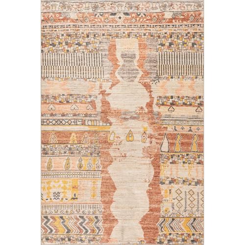 Tapete NuLOOM Splashguard Multicolor 5' x 8' miniatura 6