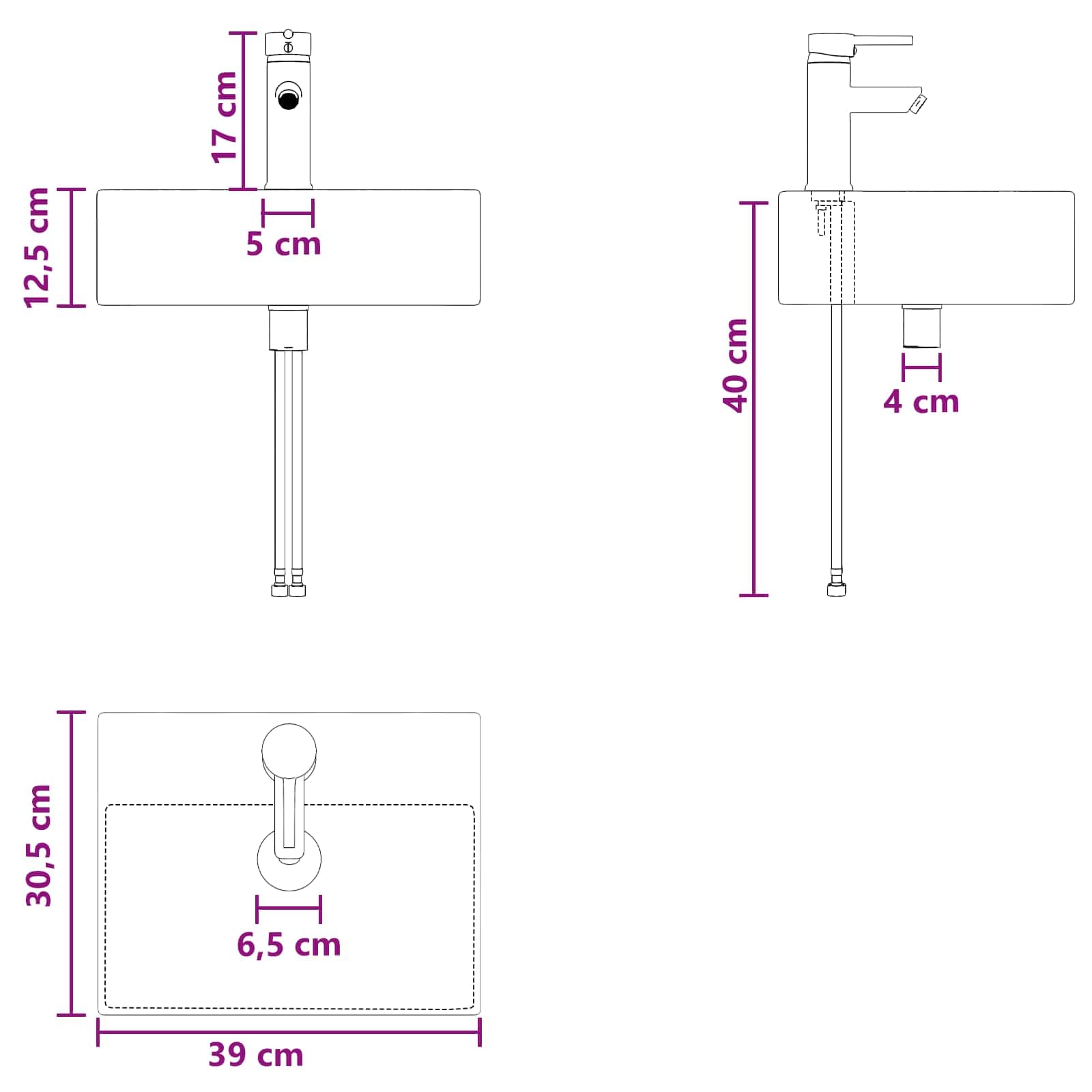 Set di mobili da bagno in legno bianco, montaggio a parete, con lavabo e armadietto da bagno, molto spazio per la ristrutturazione del bagno