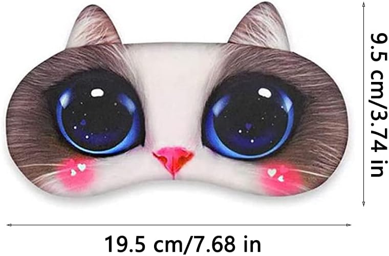 6 Pieces Cute Sleep Blindfold, Rest Eyepatch, Blindfold Shield Travel Sleeping, Annimal Cartoon Eye Mask, 6 Specifications - Image 4