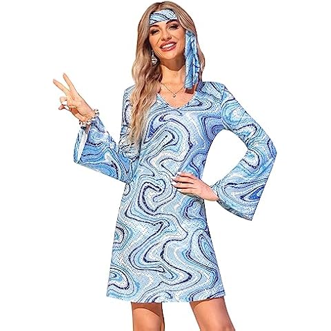Clarisbelle Women's 70s Disco Sequin Costume Dress Cover