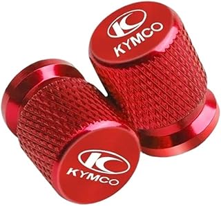 Motorcycle Accessories Compatible with Xciting 250 AK550 CT300 Downtown 350i X-Town Kxct Tire Valve Air Port Stem Cover Caps 2 Pcs(Red)