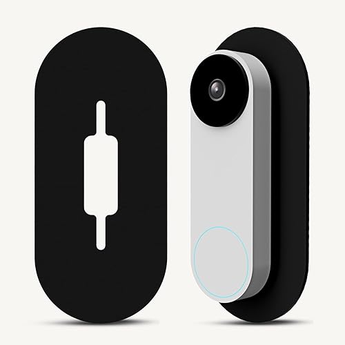 Vista 31 de Cuña de montaje en esquina de 45° compatible con Google Nest Hello Video Doorbell de 1ª generación, con cable, te permite apuntar timbre, mejor