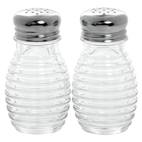 Tablecraft Beehive Collection Glass 2 Oz Salt/Pepper Shakers