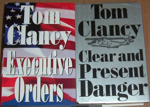 Lot 2 Tom Clancy Hardback Books Clear And Present Danger Bome