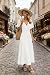 AUSELILY Maxikleider Damen Sommer Kleid Lässig Hohe Taille Lockere Passform Mit Taschen Weiß 2XL