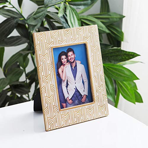 Kimdio 4X6 Picture Frames Resin Table Frame Rustic Photo Frame With High Definition Glass For Wall Or Tabletop Display #TOP6