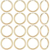 Beebeecraft 1 Caja 10 Pares de Pendientes de Aro Dorados 304 Pendientes de Aro Huggie de Acero Inoxidable de 20mm para Lóbulo Cartílago Hélix Pendientes Pequeños con 316 pasadores de Acero Inoxidable
