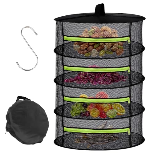 Pllype Red De Secado De Hierbas, 4 Capas Red De Secado Colgante, 60 Cm De Diámetro Rejilla De Secado De Hierbas Colgante Con Cremallera Para Secar Plantas, Hierbas, Frutas, Flores Pllype Red De Secado De Hierbas, 4 Capas Red De Secado Colgante, 60 Cm De Diámetro Rejilla De Secado De Hierbas Colgante Con Cremallera Para Secar Plantas, Hierbas, Frutas, Flores