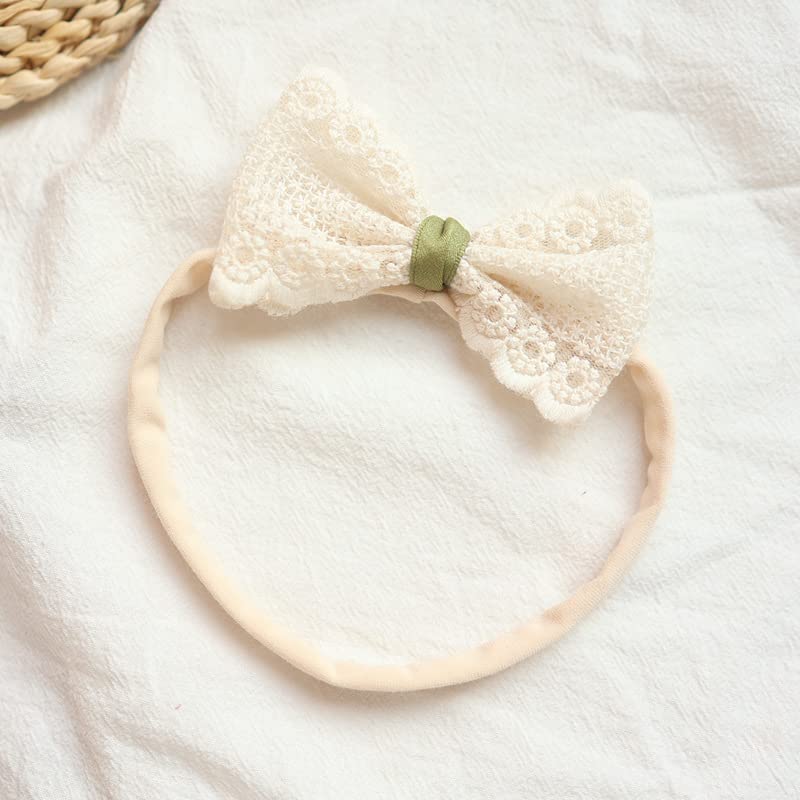 Miniatura 2 de Diadema de encaje para bebés y niñas, banda para el pelo de bautismo para bebés y niñas pequeñas BBG26 (banda para el cabello-A)