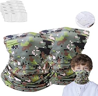 Neck Gaiter With Filters For Boy, Magical Multi Funtion, Bandana, Half Face Protective
