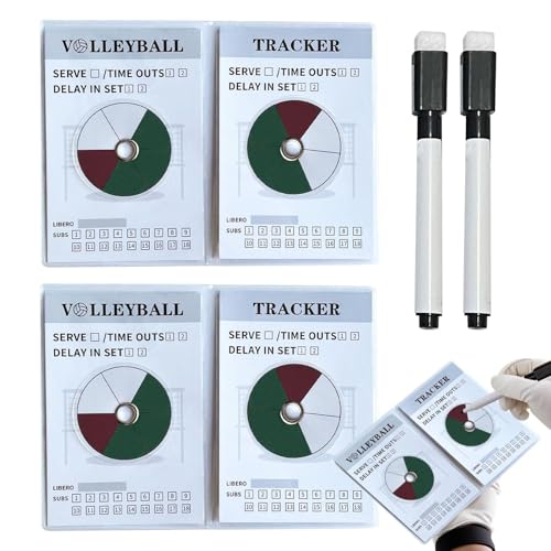 Pista de entrenamiento de voleibol, pista de voleibol con marcador para árbitros y entrenadores | Libro de registro de potencia del jugador borrable en seco, accesorios de entrenamiento para