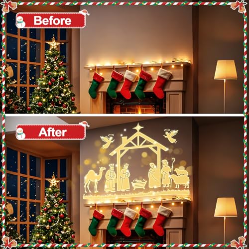 Projecteur de crèche de Noël extérieur et intérieur avec effet dynamique 3D étanche - 2
