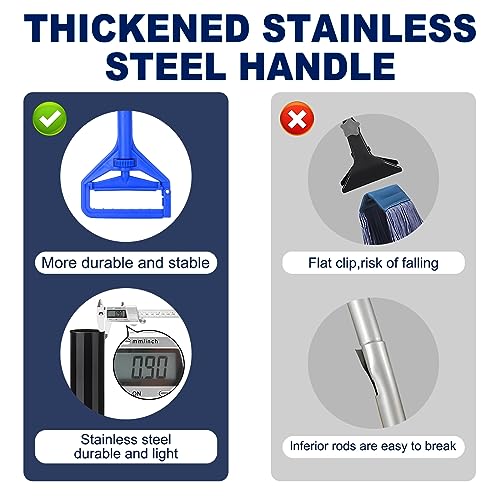 Kefanta Loop-End String Mop Heavy Duty Commercial Industrial Mops With 2 Extra Mop Heads Replacement thumb #4