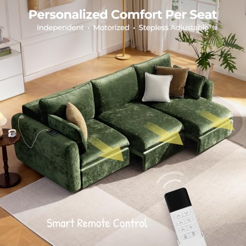 Image of 103 inch Electric Pull Out Sleeper Sofa Bed, 2in1 Power Extendable Couch Bed