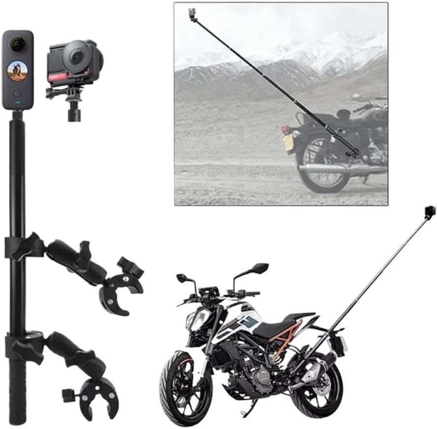 Selfie Stick Monopod with Handlebar Mount Compatible with Hero 11, X2, X3, X4, X5, and Max Action Cameras