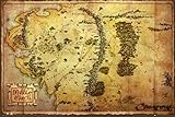 1art1 Der Hobbit - Landkarte Von Mittelerde Poster 91 x 61 cm