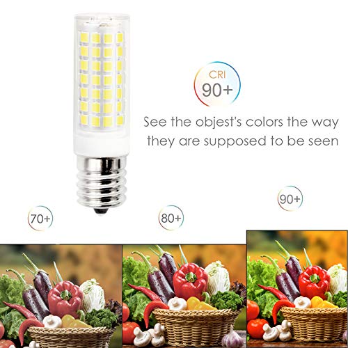 E17 Led Bulbs Microwave Oven Light Bulbs Under Hood Dimmable,75 Halogen Bulb Equivalent,6000K White Daylight Stove Light Bulb, Appliance Bulbs, 7.5W Led Bulbs,700Lm, Pack Of 2 By Cartaoo #TOP2