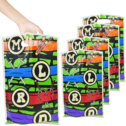 ldcx 30Pcs Ninja Party Decorations Goodies Candy Gift Bags for Turtles Party Favor Candy Goodie Treat Bags with Shopping for Birthday Wedding Baby Shower
