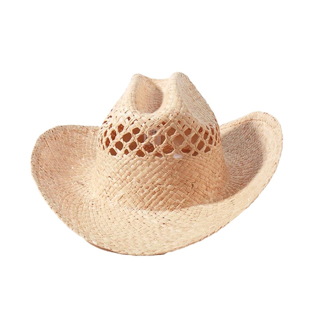 EYRMQWJPC Wide Brim Sun Hat, Women Men Summer Beach Straw Fedora Big Brim Sun Hat Multicolor(S1787)