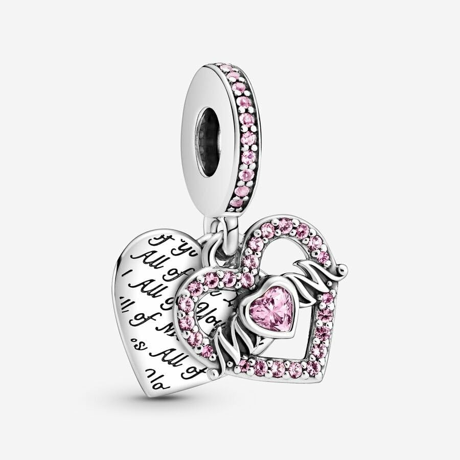 PANDORA Heart & Mom Dangle Charm - Compatible Moments Bracelets - Jewelry for Women - Made with Sterling Silver & Cubic Zirconia - With Gift Box - Image 2