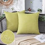 DISEÑO: Funda de almohada decorativa con patrón cruzado de color puro, elegante y simple, agrega vitalidad a su habitación. La cremallera invisible está diseñada para facilitar su reemplazo y limpieza diarios.
