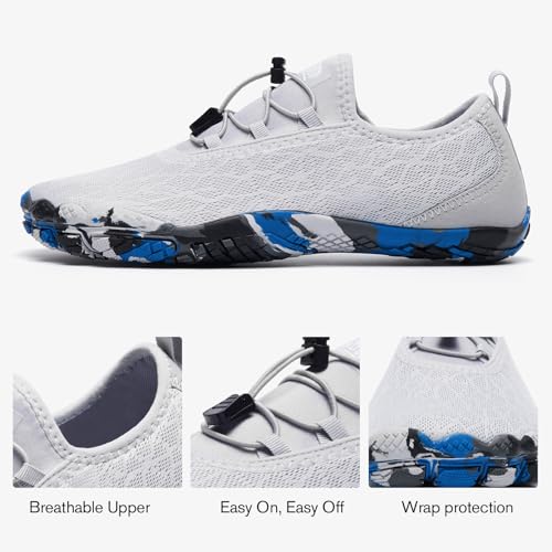 ALEADER Barefoot Water Shoes Men Non Slip Swim Beach Shoes for Hiking Walking River 5