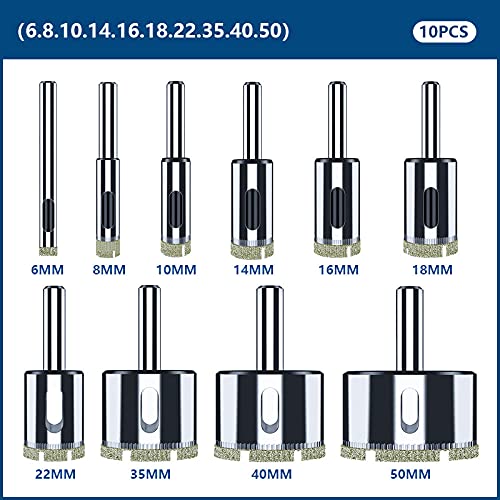 Juego de brocas con recubrimiento de diamante 10 piezas miniatura 2