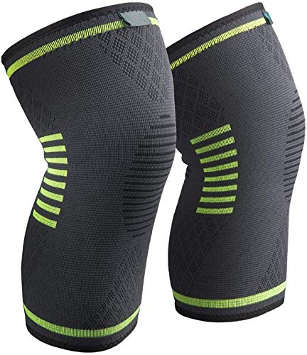 Knee Brace Compression Sleeve - Best Knee Brace for Knee Pain for Men & Women Runners Knee, Arthritis, Running, Offers Superior Compression and Support for All Lifestyles - Pair