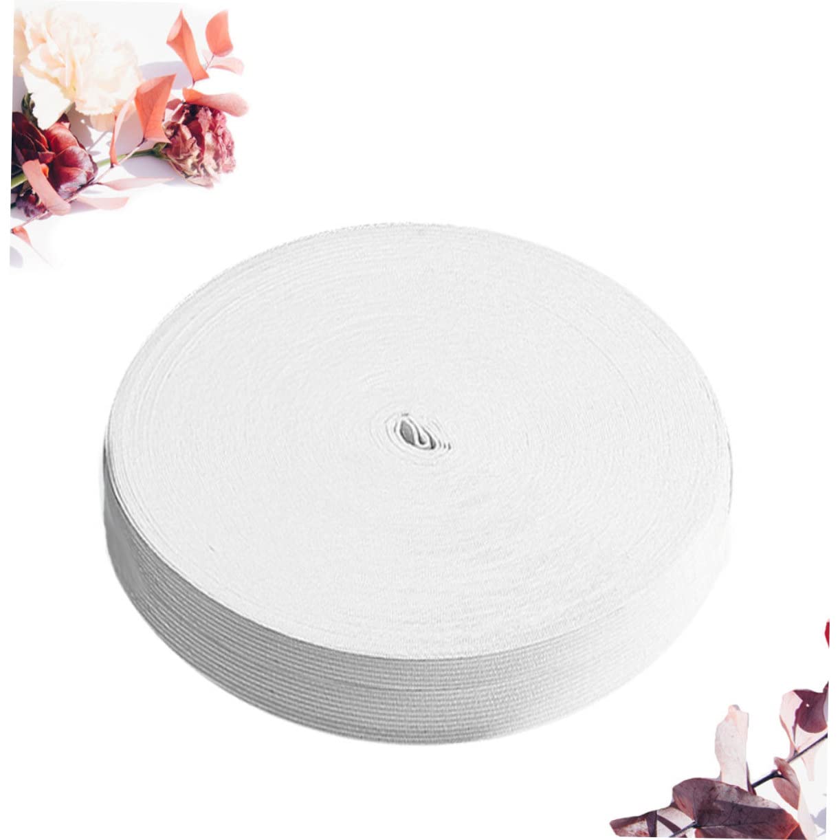1rotolo Banda Elastico Piatta Metri per Cucito di Abbigliamento Progetti Resistente e Traspirante Bianco