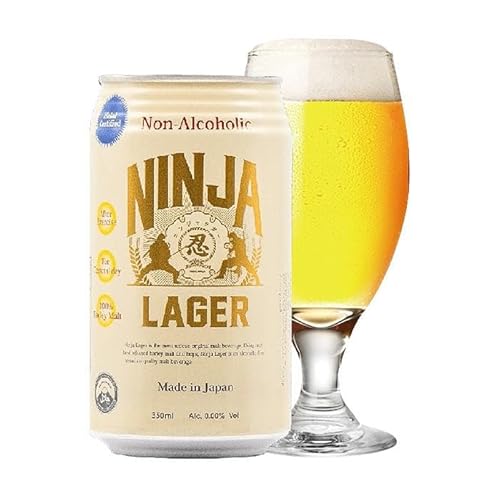 [定期便][日本ビール][3ヵ月定期便]NINJA LAGER(ノンアルコールビール)350ml×24缶 ハラル認証済み×3回◆