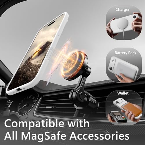 Image of FireNova Magnetic for iPhone Air Case, Compatible with MagSafe, [Integrated Silicone Camera Control Button] [Camera Protection] Microfiber Lining Phone Case for iPhone 17 Air, 6.5 inch, White
