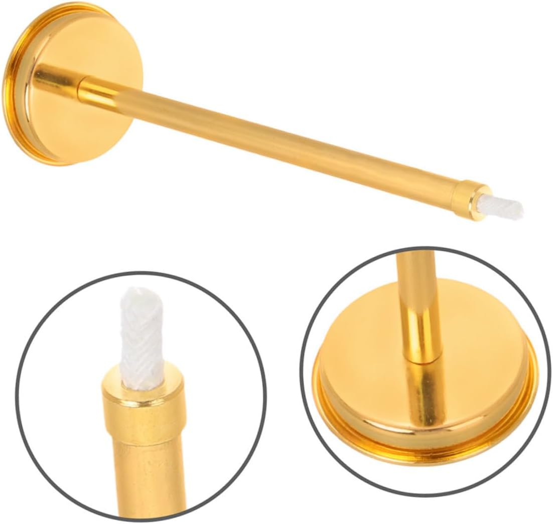 3sets Alloy Material Long Neck Candle Warmer Lamp Snuffer for Replacement Wicks Oil Lamps 2pcs*3(4)