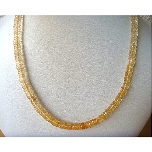 Citrine jaune en perles rondelles facettées 6mm pour création de bijoux fil de 20cm LKBEADS