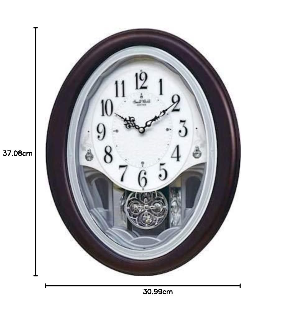 Rhythm Clock Reloj de movimiento musical "Crystal Delight"