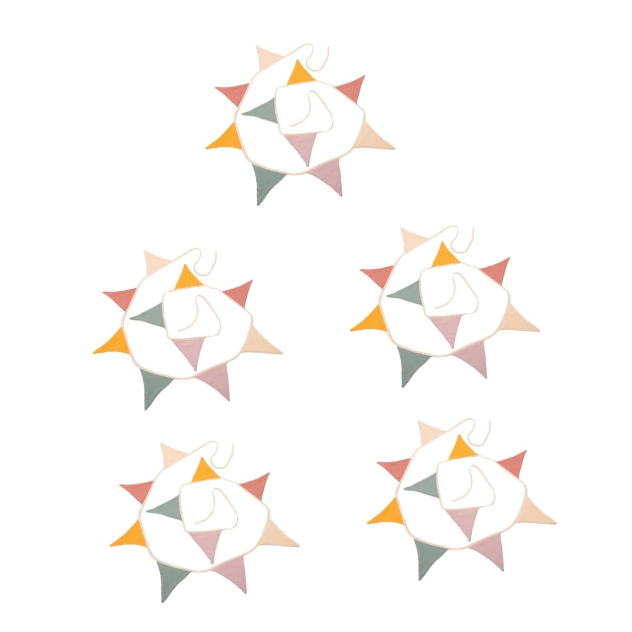 OUNONA 5 Ensembles Bannière Triangle Colorée pour Décoration de Fanions Joyeux pour Anniversaire Mariage pour Chambre Événements Extérieurs