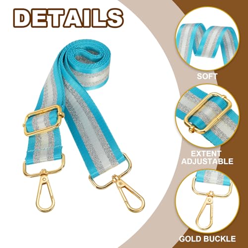 Image of PATIKIL Purse Strap, Wide Shoulder Strap Adjustable Crossbody Bag Straps Universal Replacement Shoulder Bag Belt for Women's Handbags Canvas Guitar Bag Backpack, Blue