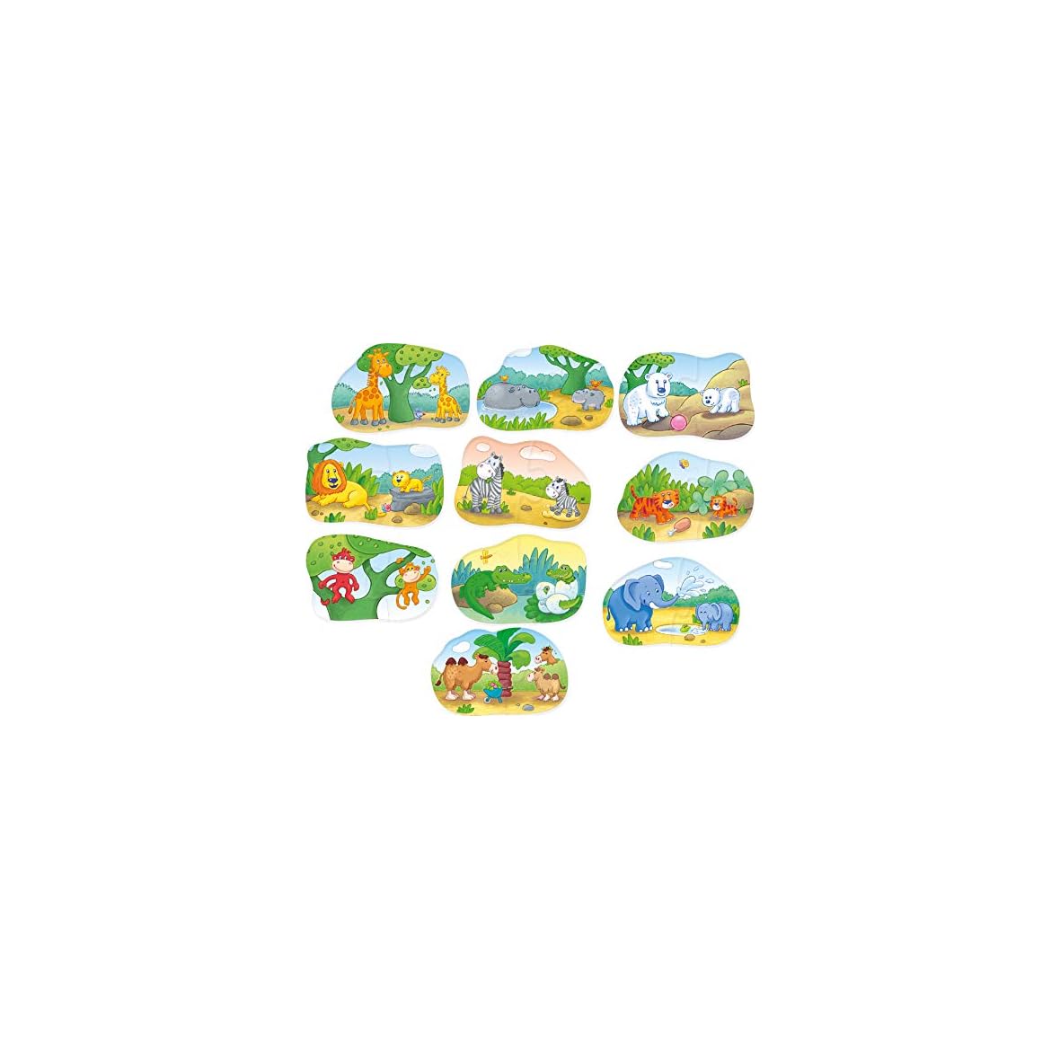 Haba-7466-1-2-puzzlealos–Crias-de-Animales-puzle-Infantil-Multicolor-7466