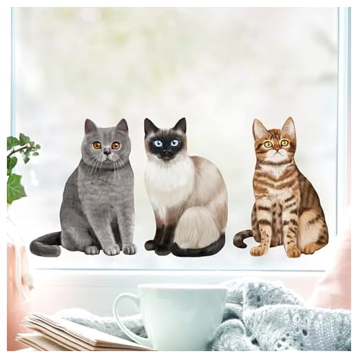 Wandtattoo mit süßen Katzen für Fenster