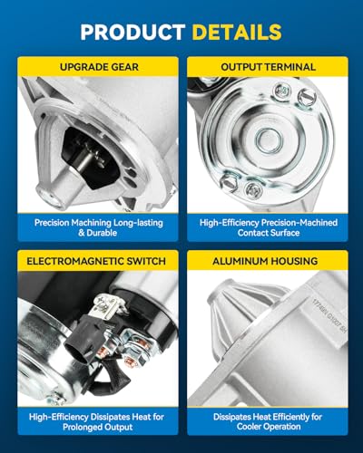 Image of PHILTOP 17968N Starter Motor Replacement for Volkswagen Jetta 2005-2014 for Volkswagen Beetle 2006-2010, 2012-2014 for Volkswagen Passat 2012-2014 1.4KW OE:02Z911023J,02Z911023JX,17968