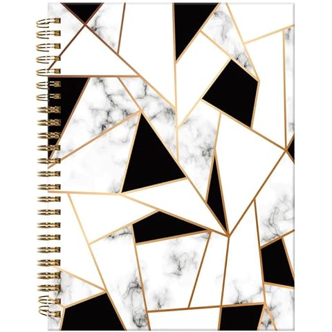 ZHIZHEND Spiral Journal Notebook,A5 Hardcover Lined Journals for Women Girl 6 x 8.3 in,120 Pages Thick Paper,Cute College Ruled Writing Notebook for Gifts Office Work School(Golden lines Marble) Cover