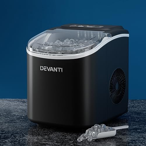 Devanti Ice Maker Machine, 1.3L 12KG Stainless Steel Portable