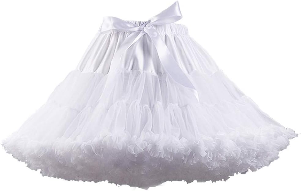 Women's Vintage Tulle Tutu Skirts Adjustable Waist Ballet Bubble Dance Skirt for Cosplay Party