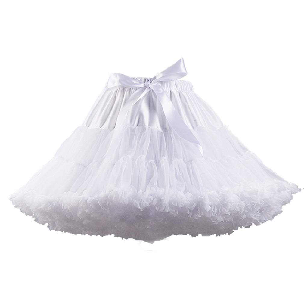 Women's Elastic Waist Chiffon Petticoat Puffy Tutu Tulle Skirt Princess Ballet Dance Pettiskirts Underskirt - Review, Price and Buying Guide