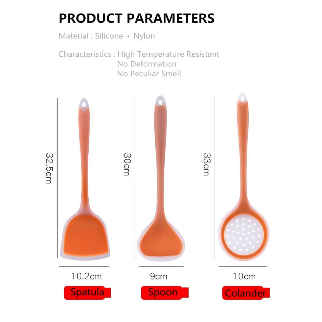 Juego de Herramientas de Cocina de 5 Piezas Utensilios Accesorios de Cocina Silicona de Grado alimenticio Antiadherente Resistencia a la Temperatura Utensilios de Cocina Herramientas de