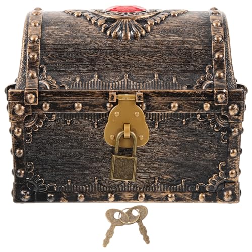 Listado de Cofres , tabla con los diez mejores. 41 SOESFOUFU Cofre Del Pequeño Para Niño Niña Cofre Pirata Vintage Con Cerradura Caja De Almacenamiento Decorativa Para Fiestas