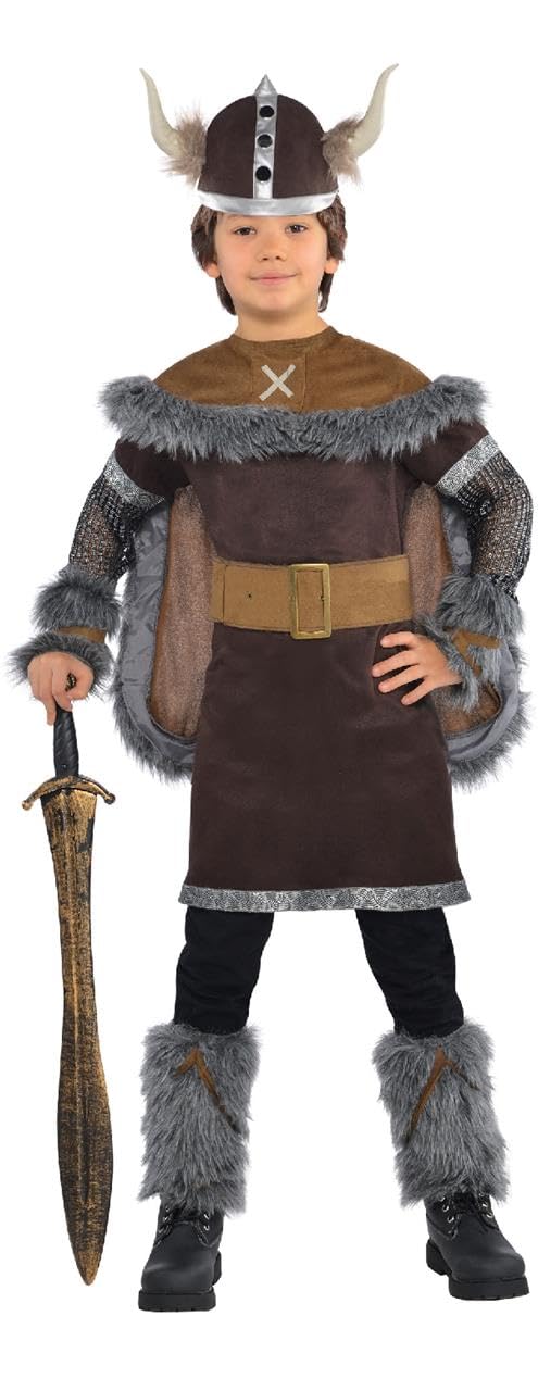 amscan Viking Warrior and Helmet Boys Fancy Dress Medieval Book Week Kids Childs Costume